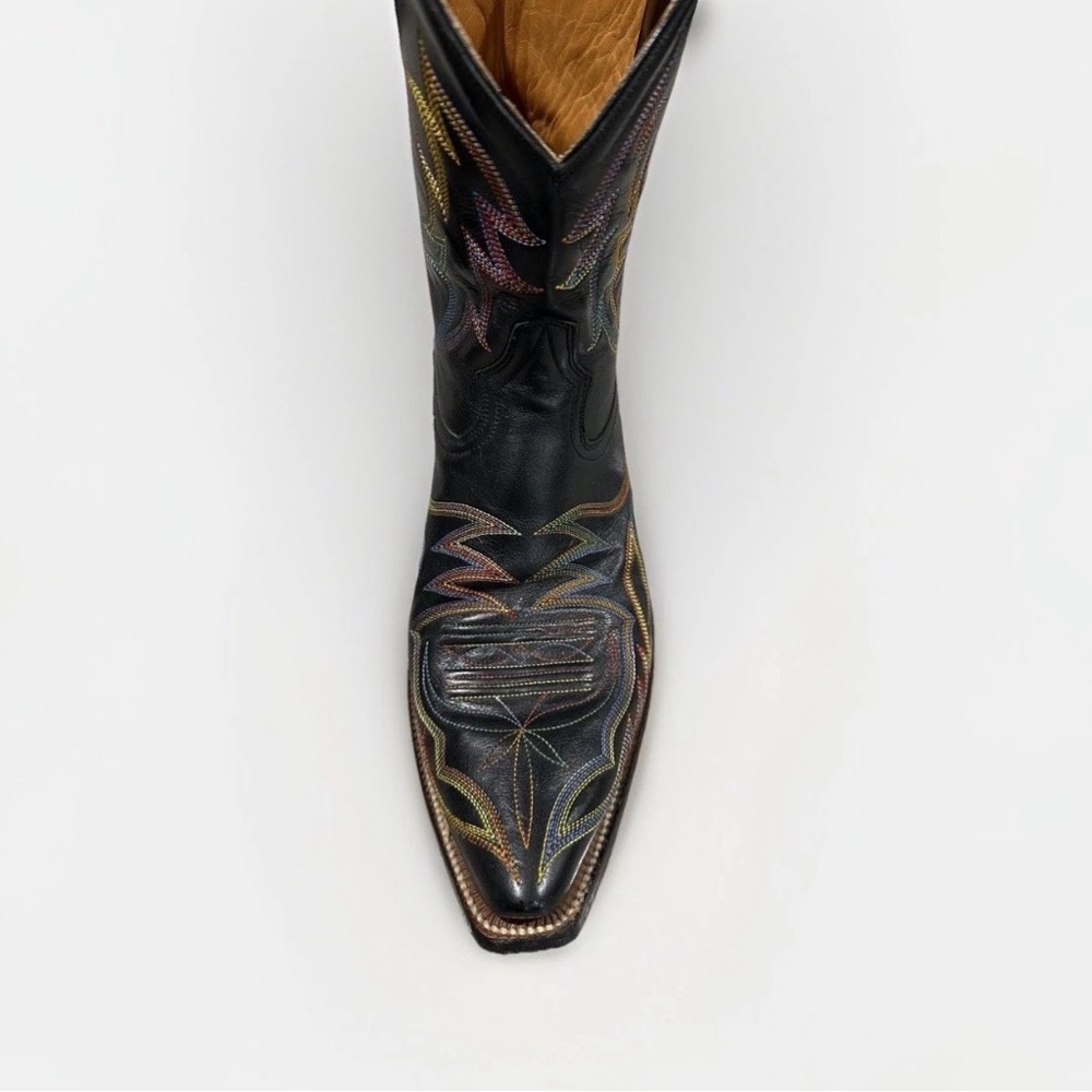 Heritage Boot Co. The Ella Peewee Western Boots, Black Calfskin,‎ Women's Size 9 - Picture 9 of 9